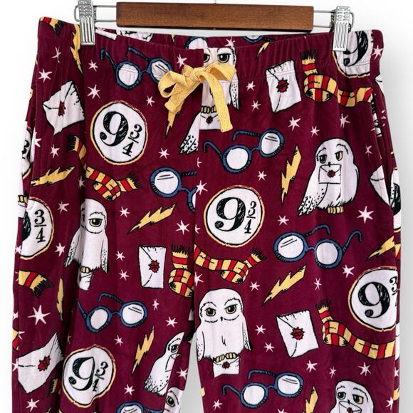 Harry Potter Wizarding World Soft Pajama Pants Women's Size M (8/10) Hogwarts - Picture 2 of 9